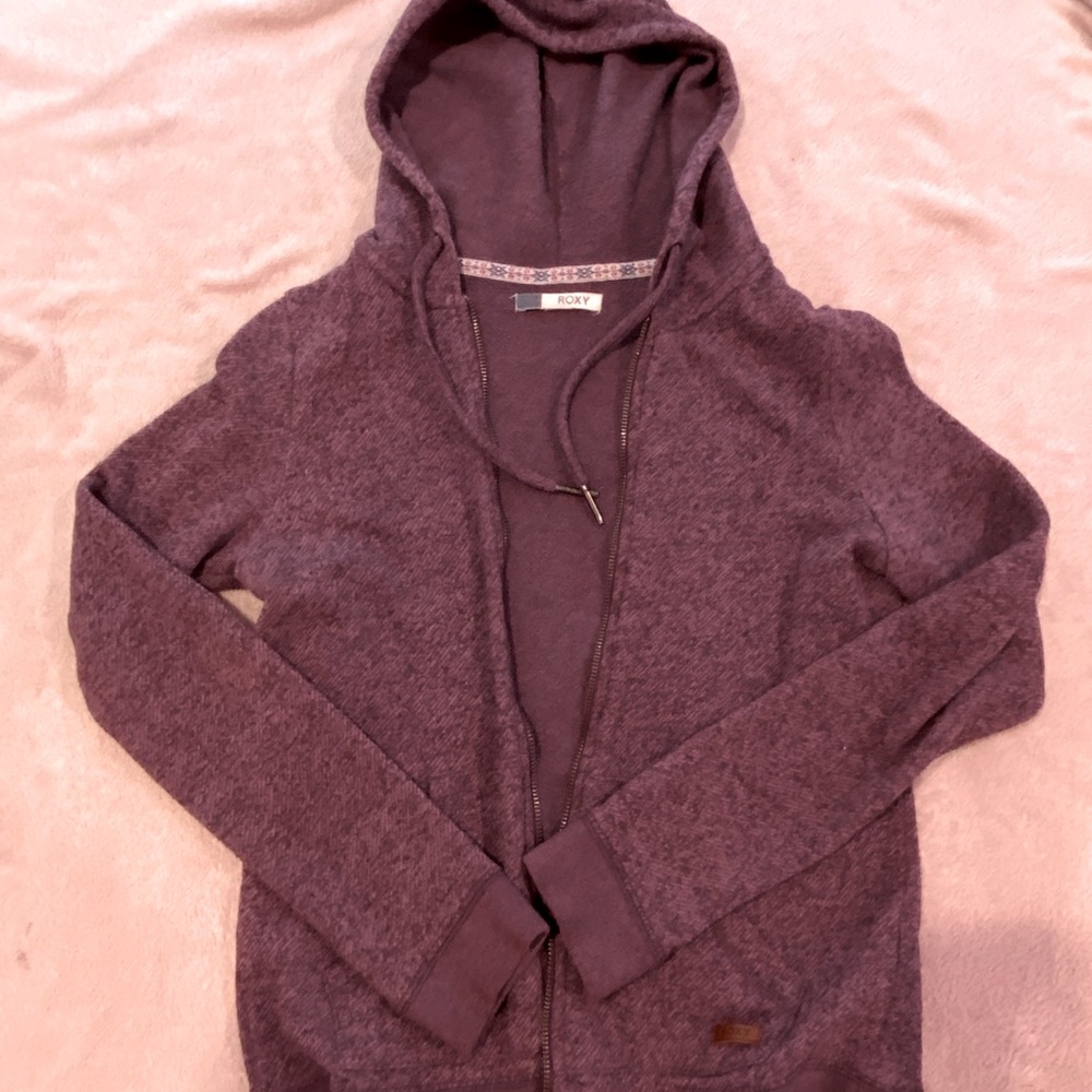 Purple Roxy zip up hoodie. Size Small/medium.
